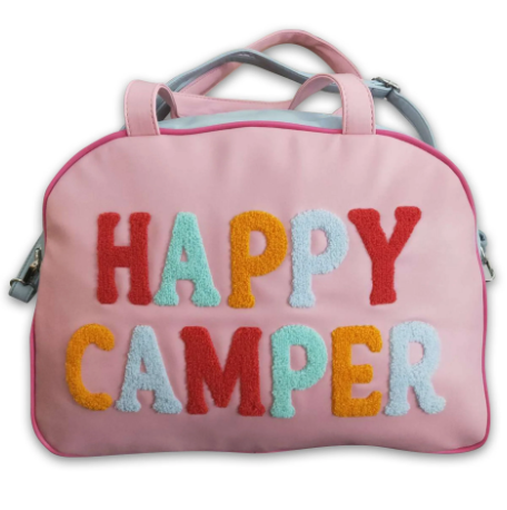 Embroidery Duffle Bag - Happy Camper