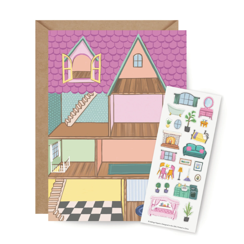 Sticker Scene Dollhouse Card