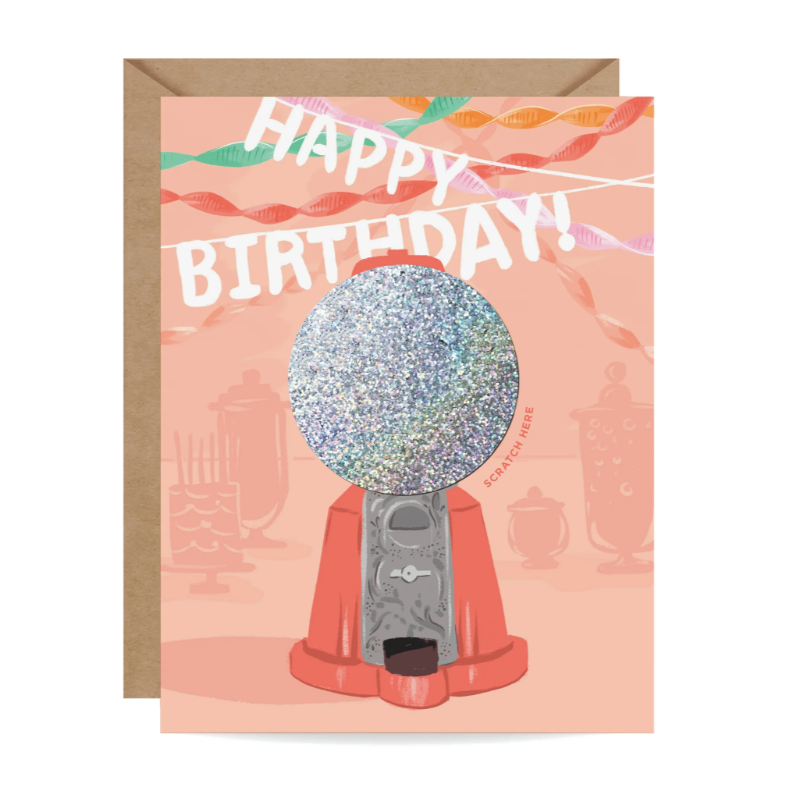 Scratch-Off Gumball Machine Card