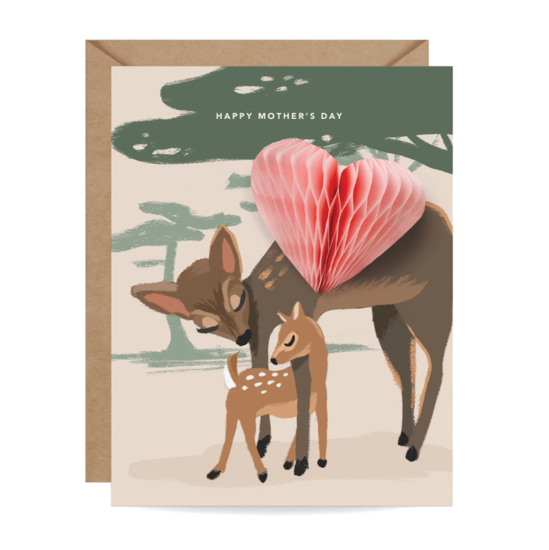 Pop-Up Mother Deer Card