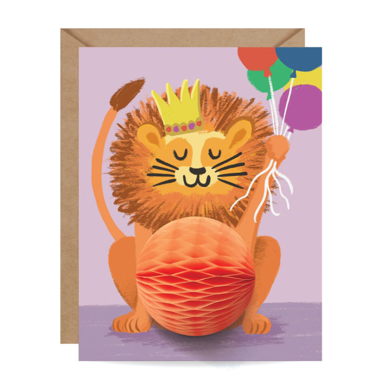 Pop-Up Lion Card