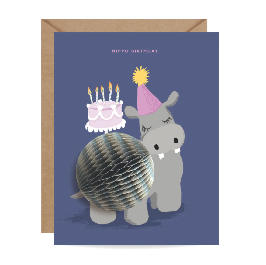 Pop-Up Hippo Card