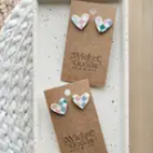 Heartbreaker Stud Earrings - Bold Checkerboard