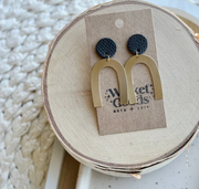 Senesca Stud Earrings - Coal