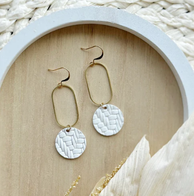 Cinta Drop Earrings - Cloud Weave