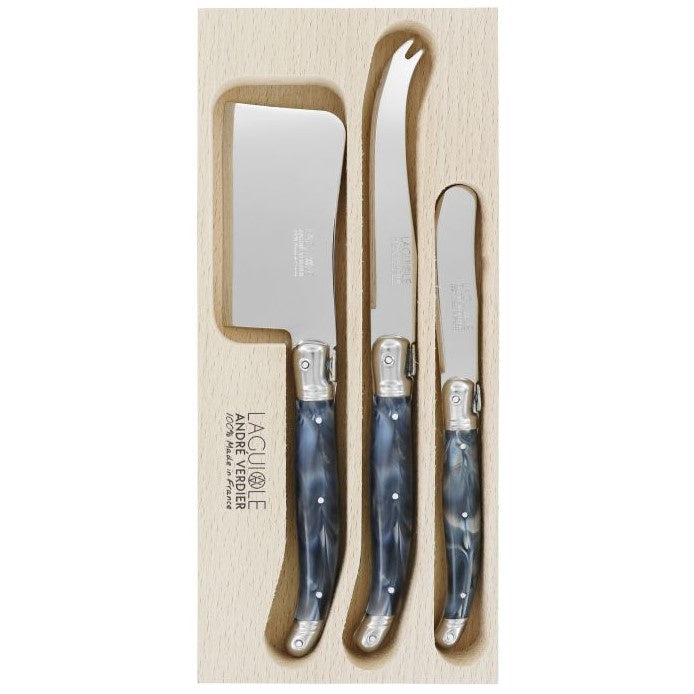 Debutant Cheese Knife Set of 3 - Marble Grey