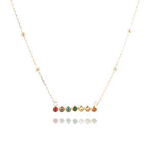 Zag Necklace - Rainbow