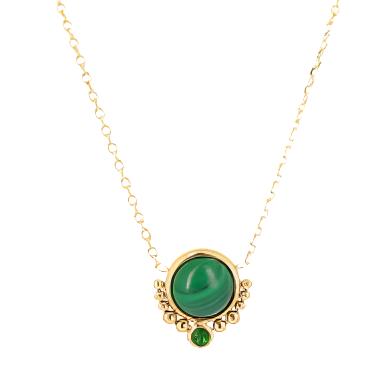 Zag Necklace - Fang, Malachite