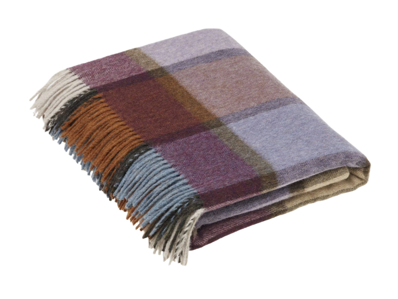 Pateley Damson Check Throw
