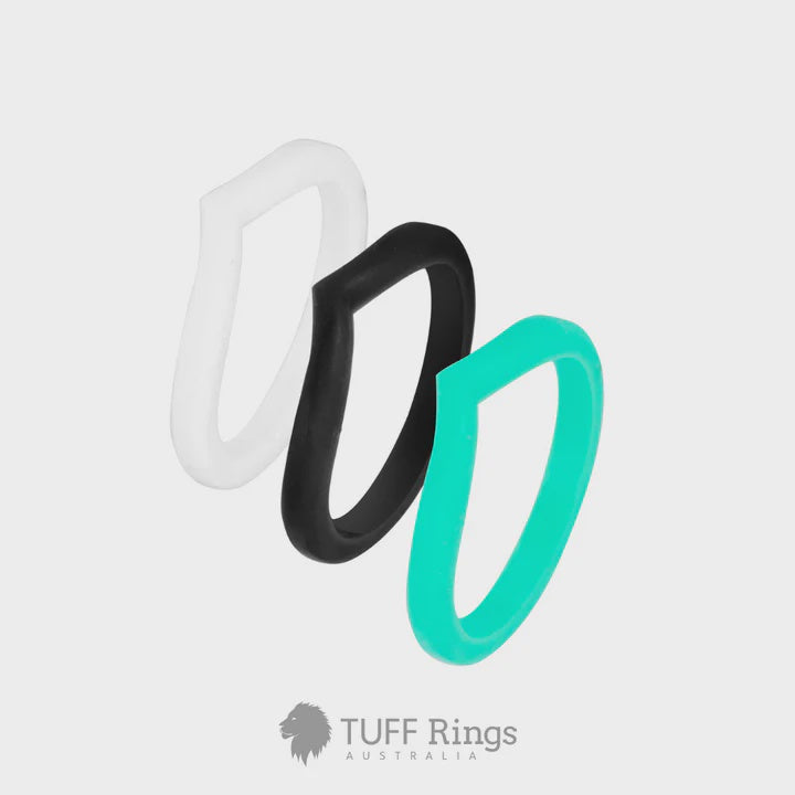 Silicone Ring Trio - Choc Mint