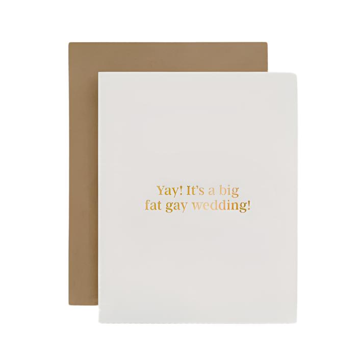Yay It's A Big Fat Gay Wedding Card