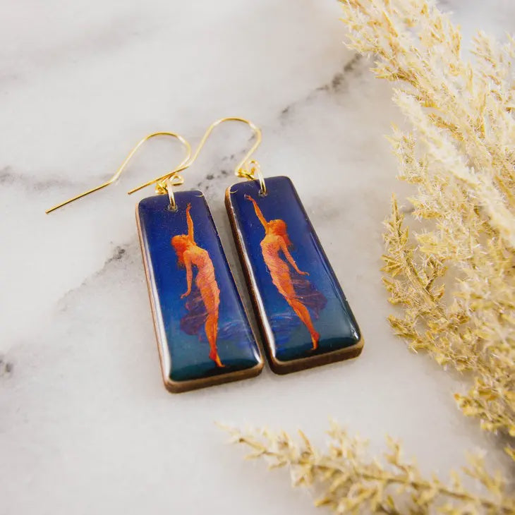 Tapered Rectangle Drop Earrings - Reaching For The Stars Vintage