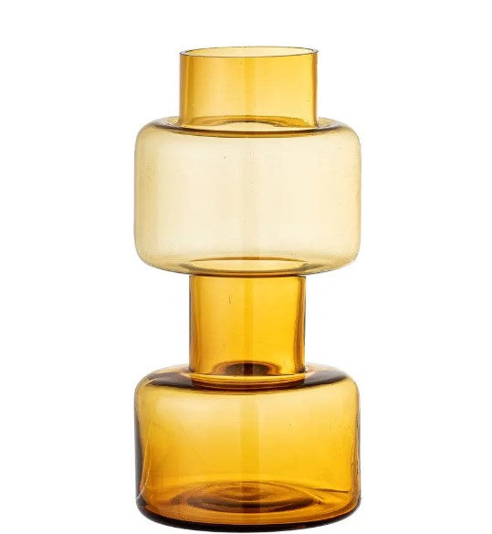 Benette Vase - Yellow Glass