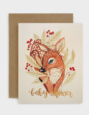 Folk Baby Shower Card
