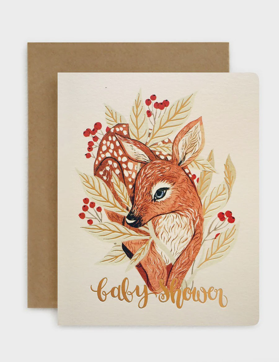Folk Baby Shower Card