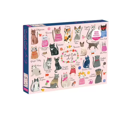 1000 pc Puzzle - Cool Cats A-Z