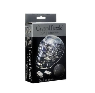 3D crystal Puzzle - Black Skull 48pc
