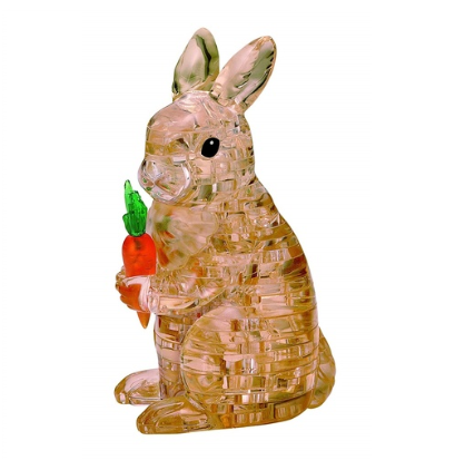 3D Crystal Puzzle - Brown Rabbit 41pc