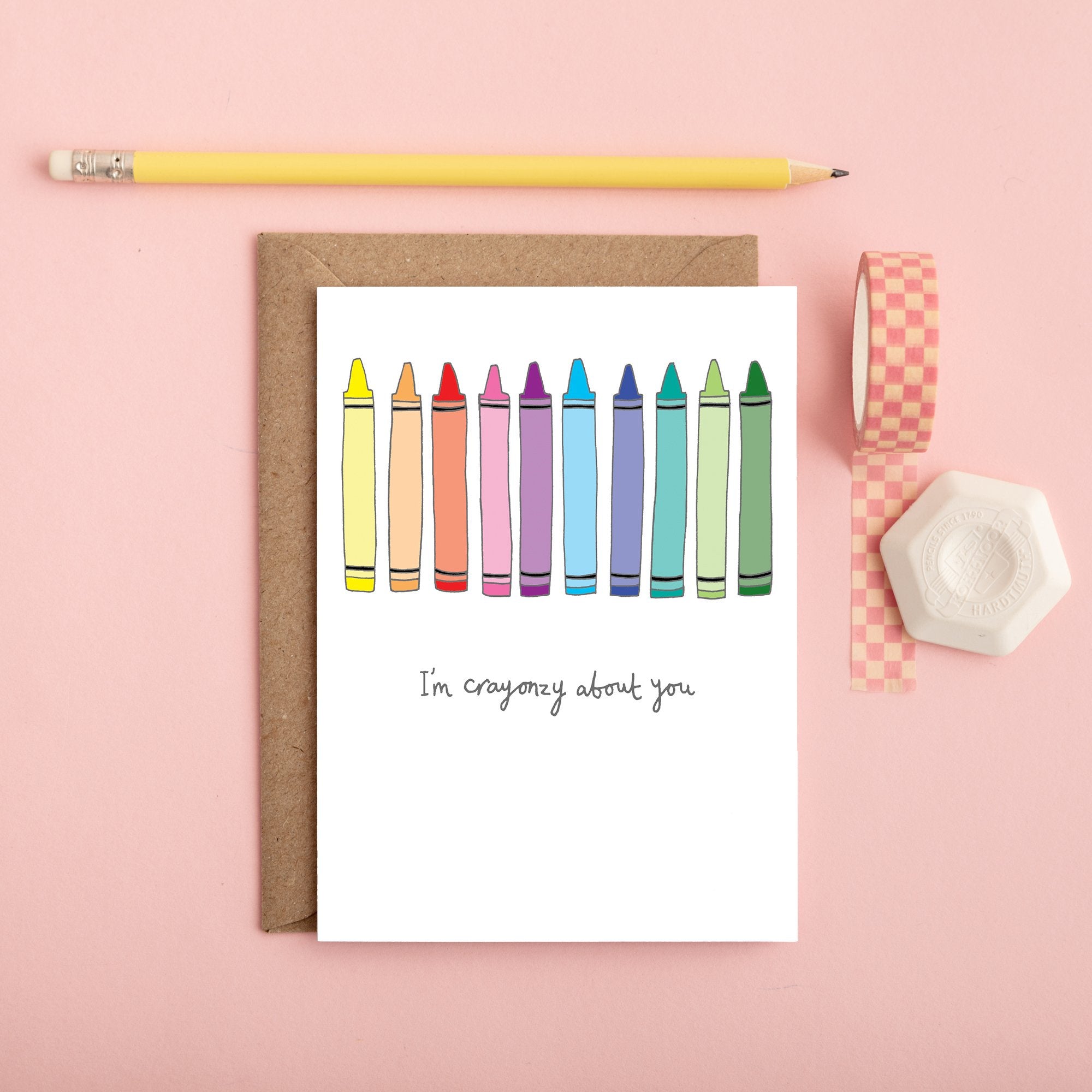 I'm Crayonzy About You Card