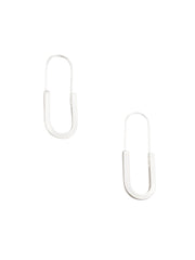 Silver U-Turn Hoops