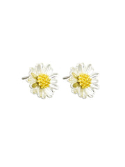 Seaside Daisy Stud Earrings - Silver