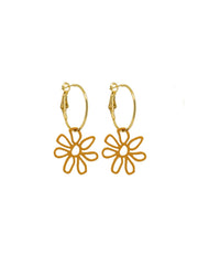 Mustard Flower Hoops