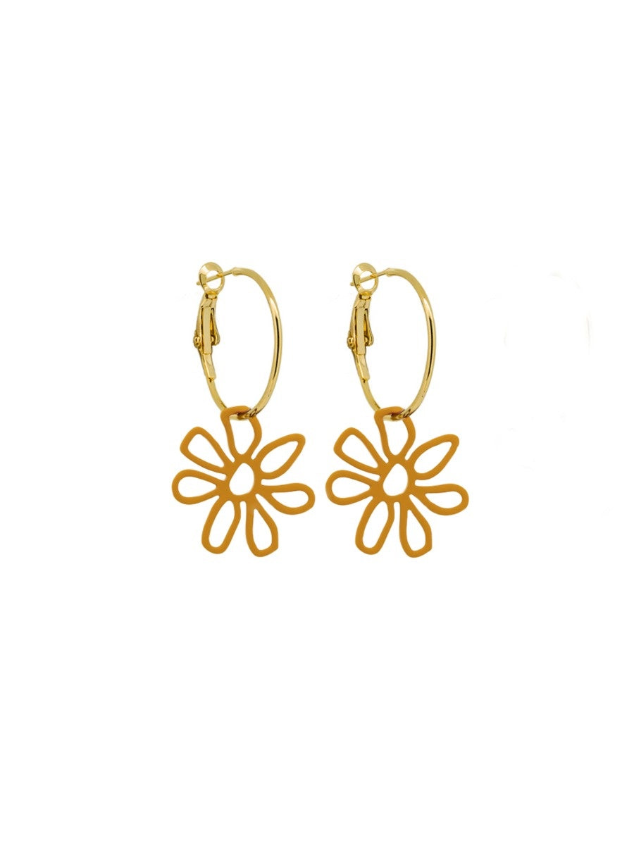 Mustard Flower Hoops