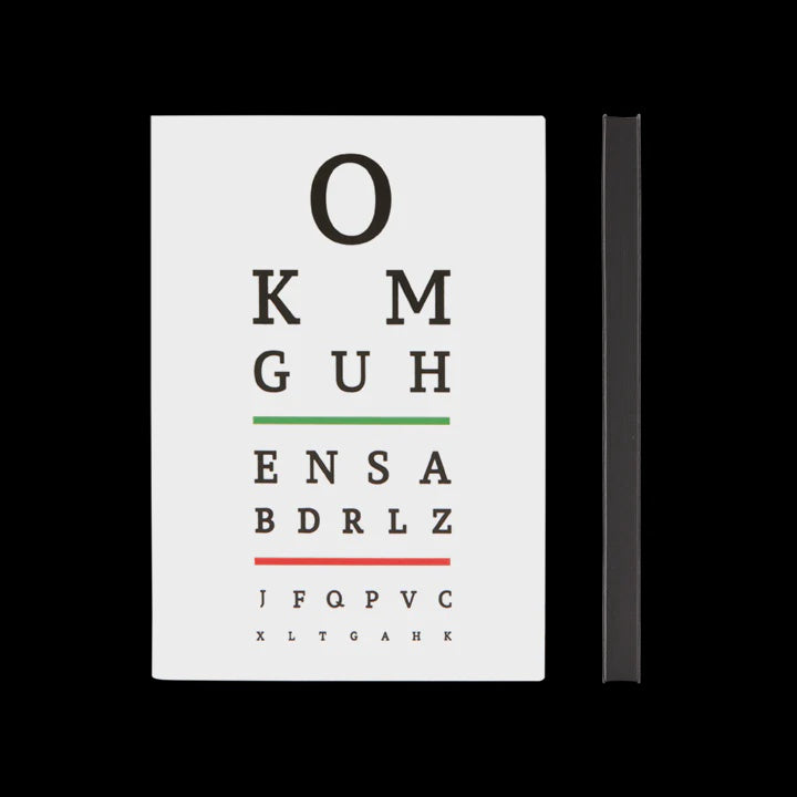 A5 White Eye Chart Grid Notebook