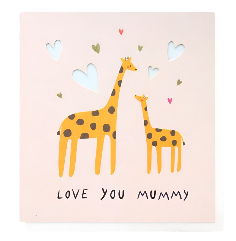 Love You Mummy Giraffes Card