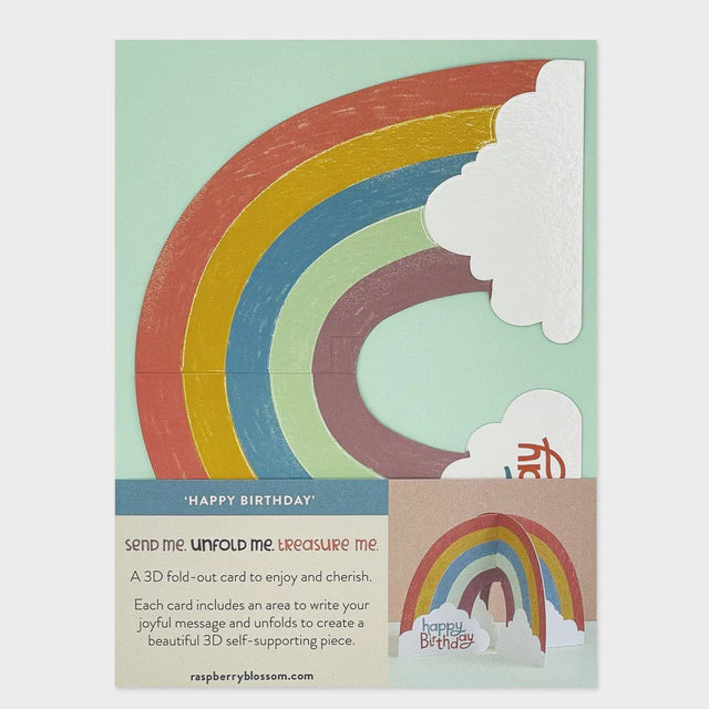 Happy Birthday Rainbow 3D Card