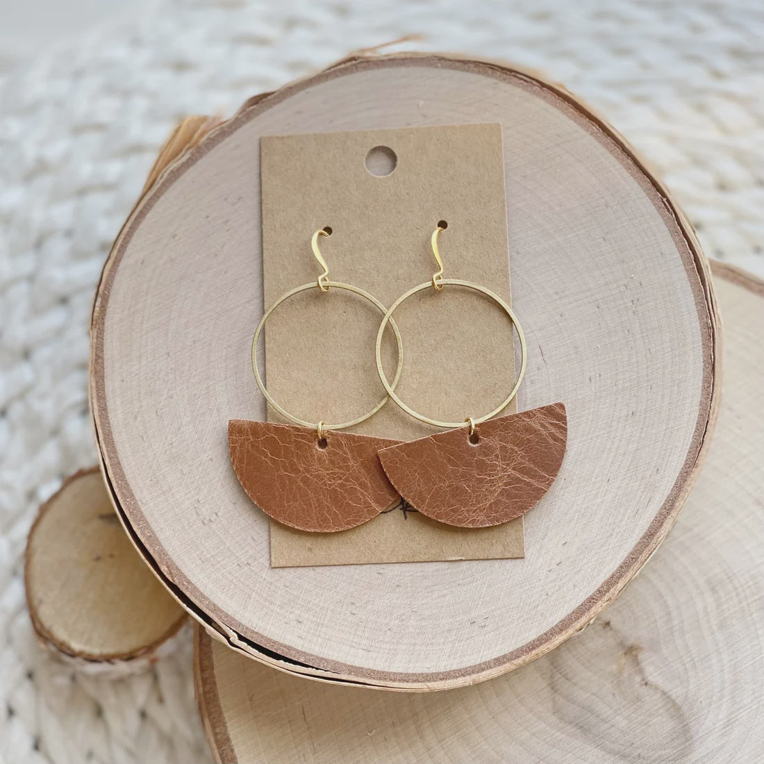 Canyon Hoop Earrings - Maple