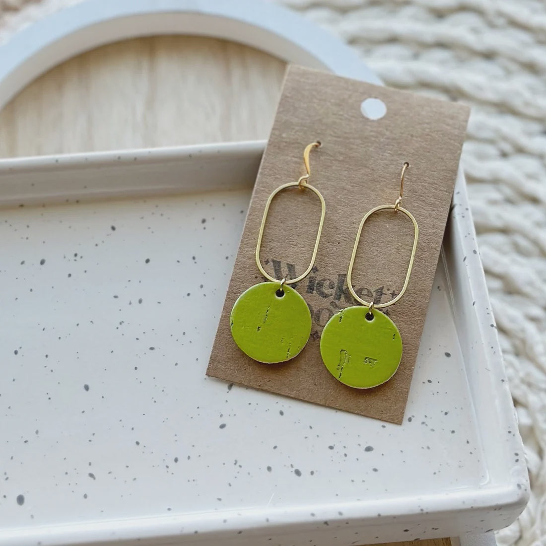 Cinta Drop Earrings - Limeade