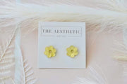 Pearl Yellow Tina Flower Studs