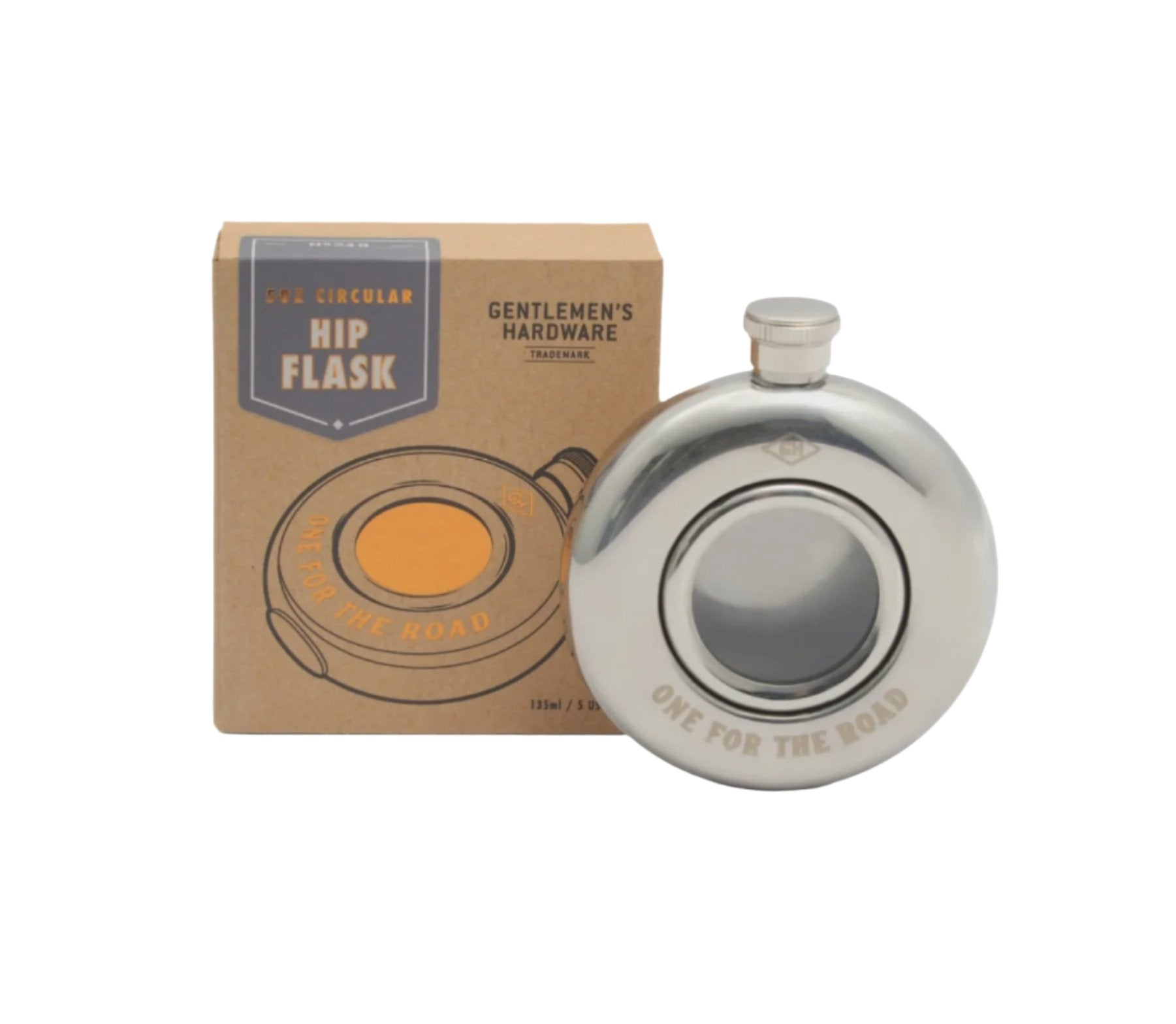 One For The Road Round Hip Flask