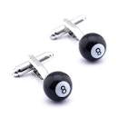 Cufflinks - 8 Ball Black