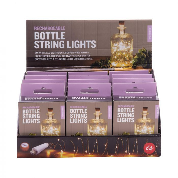 Rechargeable Bottle String Lights