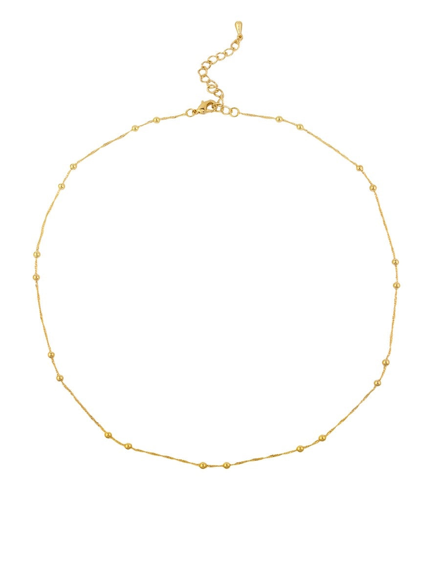 Twin Ball Chain Necklace - Gold