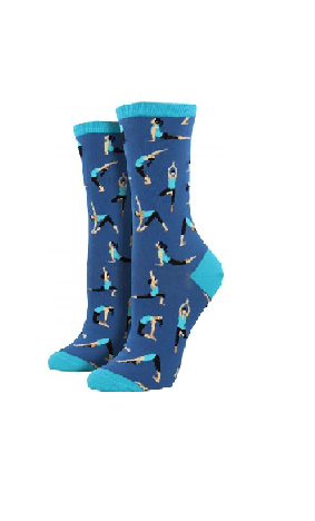 Ladies Socks - Yoga People Blueberry