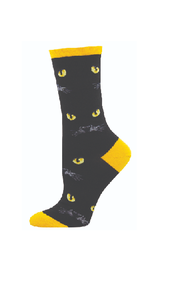 Ladies Socks - Eyeing You Black
