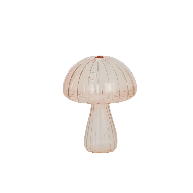 Pink Myth Glass Mushroom Vase