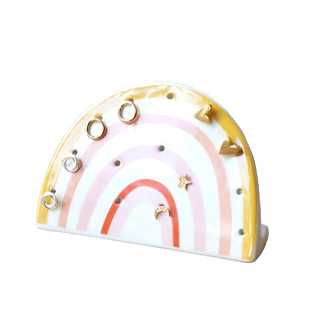 Ceramic Earring Holder - Rainbow