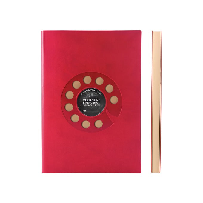 A5 Red Retro Plain Notebook