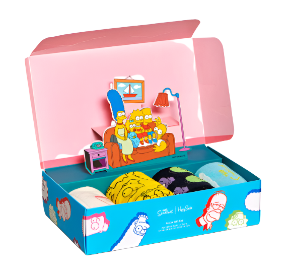 Happy Socks - The Simpsons Gift Box - 4 pairs