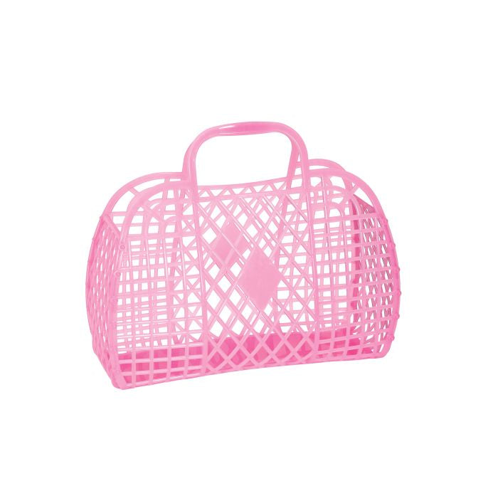 Retro Basket Small - Neon Pink