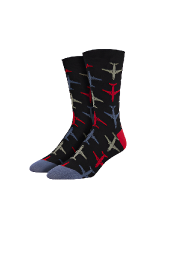 Men's Bamboo Socks - Airplanes