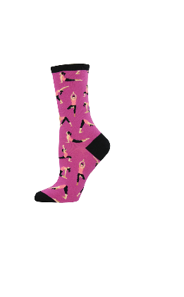 Ladies Socks - Yoga People Boysenberry
