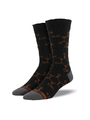 Men's Socks - Caffeine Molecule