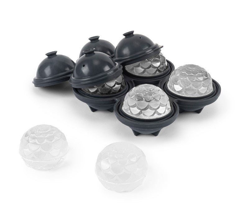 Peak: Cocktail Ice Tray Petal - Charcoal