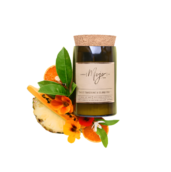 Wine Candle - Sweet Tangerine and Island Fruits