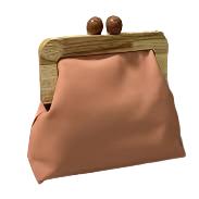 Wood Frame Clutch Bag